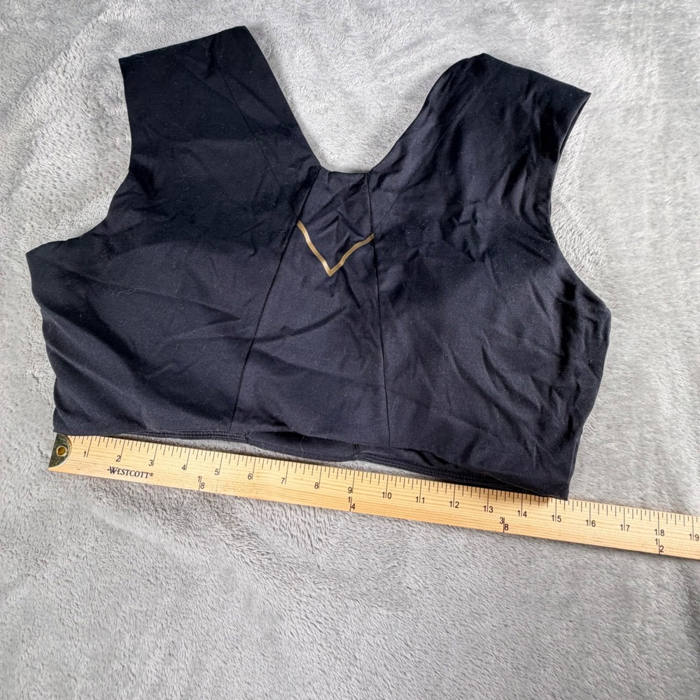 Kinflyte Freedom Bra Black Posture Support Wireless Sports Bra XL Gold Accent - Picture 2 of 4